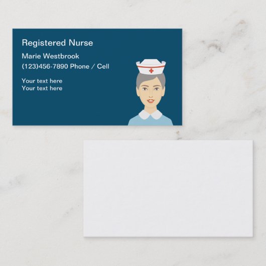医療登録ナースシンプル 名刺 (正面/裏面)