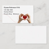 医療登録ナースハート温暖化 名刺 (正面/裏面)