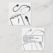 医療登録ナースユニーク名刺 スクエア名刺 (正面/裏面)