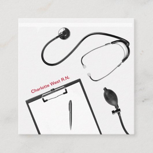 医療登録ナースユニーク名刺 スクエア名刺 (正面)