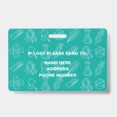 医療登録ナース写真ID バッジ (裏面)