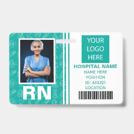 医療登録ナース写真ID バッジ