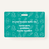 医療登録ナース写真ID バッジ (裏面)