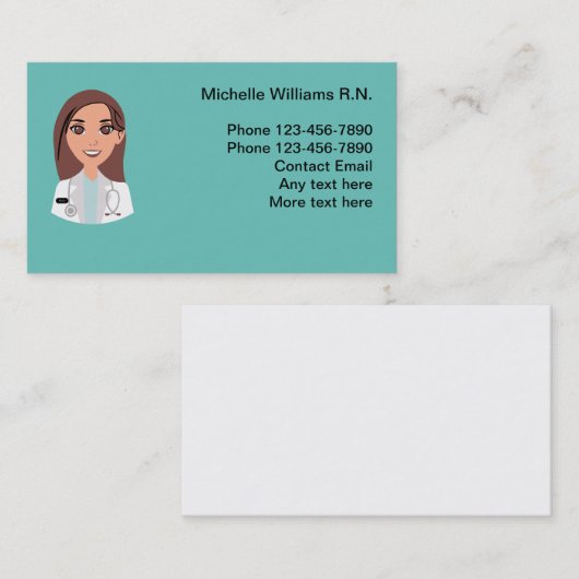 医療登録ナース医療名刺 名刺 (正面/裏面)