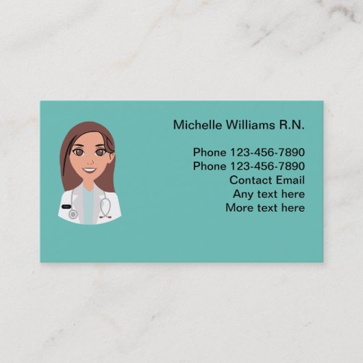 医療登録ナース医療名刺 名刺 (正面)