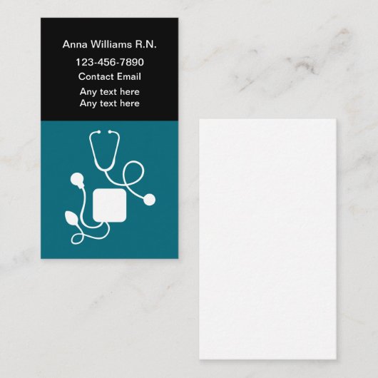 医療登録ナース名刺 名刺 (正面/裏面)