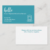 医療登録ナース連絡名刺 名刺 (正面/裏面)