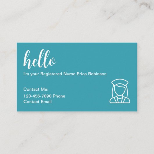 医療登録ナース連絡名刺 名刺 (正面)
