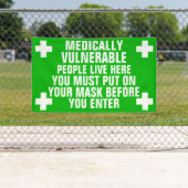 医療的に弱い衣服Aマスク 横断幕 (インサイチュ)