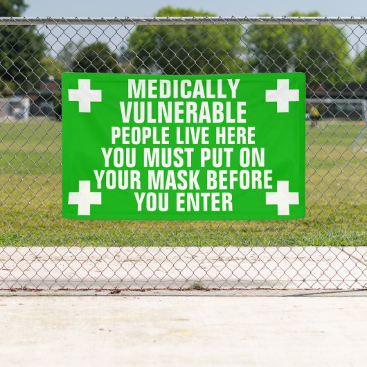 医療的に弱い衣服Aマスク 横断幕 (インサイチュ)