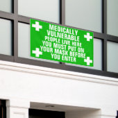 医療的に弱い衣服Aマスク 横断幕 (ビルの外側)