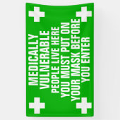 医療的に弱い衣服Aマスク 横断幕 (縦)