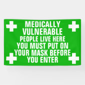 医療的に弱い衣服Aマスク 横断幕 (横)