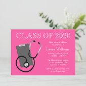 医療看護学校ピンク卒業 招待状 (スタンド正面)