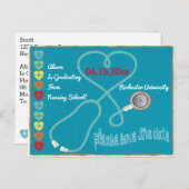 医療看護学校卒業生 案内ポストカード (正面/裏面)