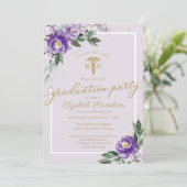 医療看護学校大学院パーティーパープルフローラ 招待状 (スタンド正面)
