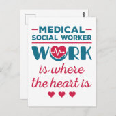 医療社会人の仕事はハート ポストカード (正面/裏面)