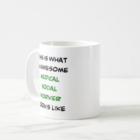 医療社会人素晴らし、 コーヒーマグカップ (正面左)