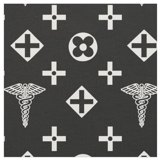 医療組織。医師のロゴ ファブリック (クローズアップ)