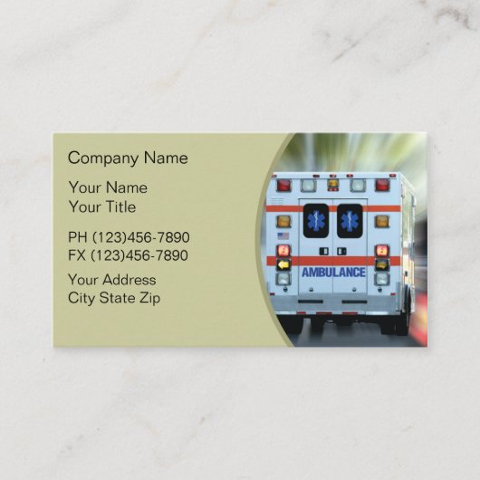 医療緊急用名刺 名刺 (正面)