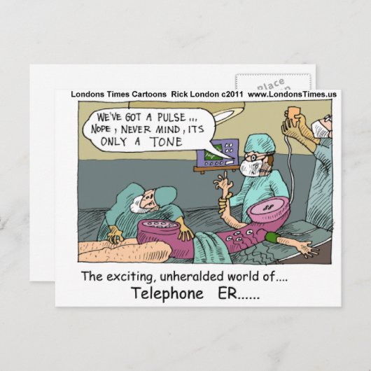 医療緊急用4電話おもしろいギフトマグ ポストカード (正面/裏面)