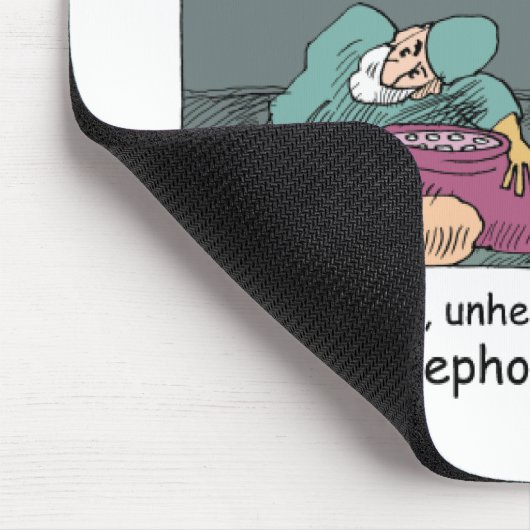 医療緊急用4電話おもしろいギフトマグ マウスパッド (コーナー)