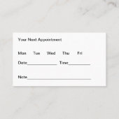 医療腫瘍医アポイントメント名刺 名刺 (裏面)