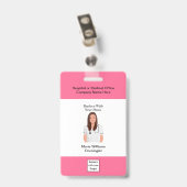 医療腫瘍学スタッフの写真IDバッジ バッジ (裏面 （クリップ付）)