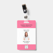 医療腫瘍学スタッフの写真IDバッジ バッジ (正面 （クリップ付）)