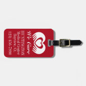 医療荷物タグと文字付き逆 ラゲッジタグ (正面横)