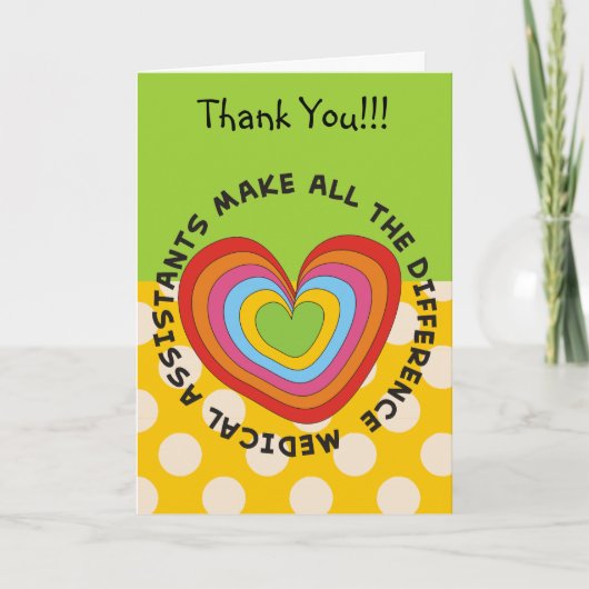 医療補助感謝カード サンキューカード (正面)