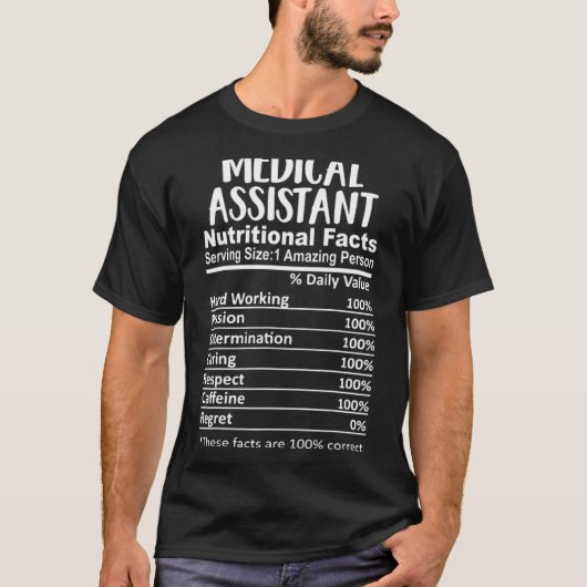 医療補助栄養事実 Tシャツ (正面)