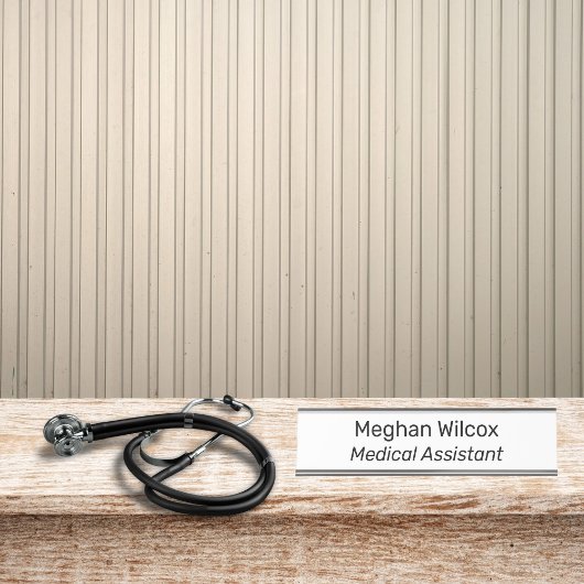 医療補助白色 デスクネームプレート