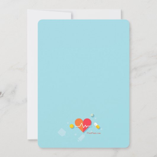 医療要素退職パーティー 招待状 (裏面)