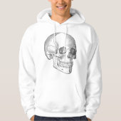 医療解剖学ヴィンテージスカルアーティストのスケッチ パーカ (正面)