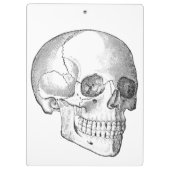 医療解剖学ヴィンテージスカルスケッチモノクロ クリップボード (裏面)