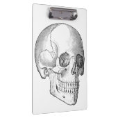 医療解剖学ヴィンテージスカルスケッチモノクロ クリップボード (右)