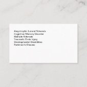 医療言語聴覚士の名刺 名刺 (裏面)