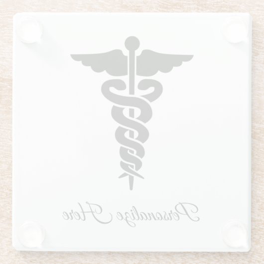 医療記号   ガラスコースター (裏面)