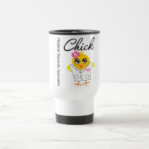 医療記録の専門家のひよこ トラベルマグ