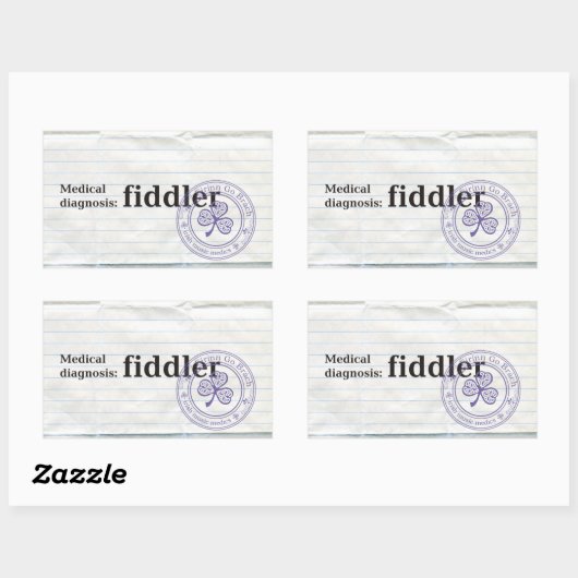 医療診断： Fiddler 長方形シール (シート)