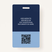 医療診療所の医師プロフェッショナルID バッジ (裏面)