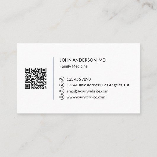 医療診療所ドクタープロフェッショナル 名刺 (裏面)