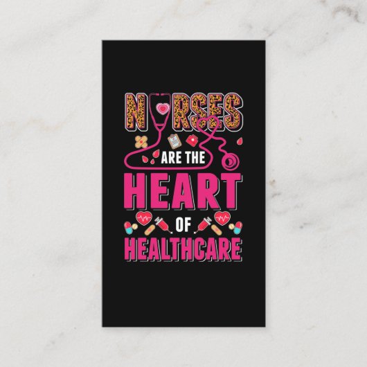 医療誇りを持ったナースレオパード医療ナース 名刺 (正面)