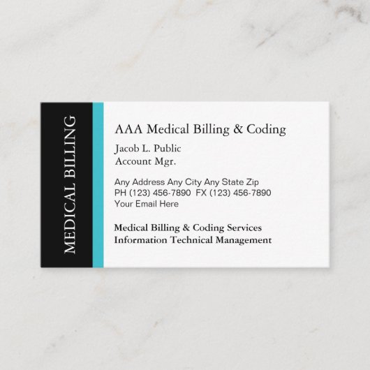 医療請求コーディング・ビジネス・カード 名刺 (正面)