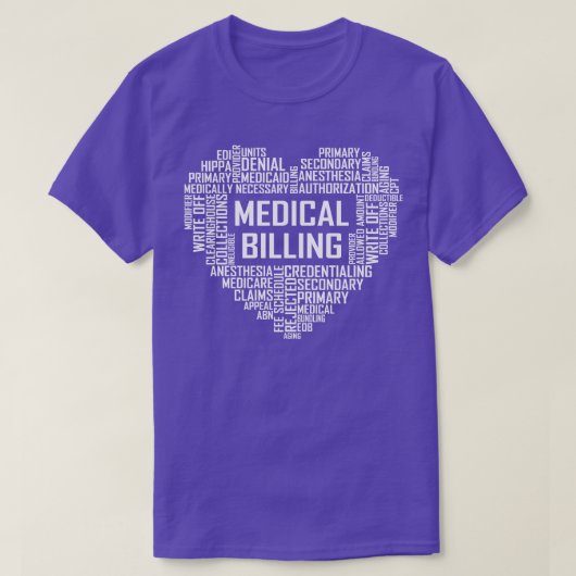 医療請求ハート Tシャツ (デザイン正面)