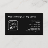 医療請求及びコーディングサービス 名刺 (正面)