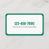 医療請求 名刺 (裏面)