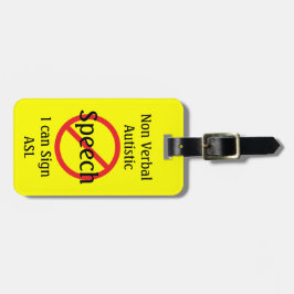 医療警告ライン非言語自閉症 ラゲッジタグ