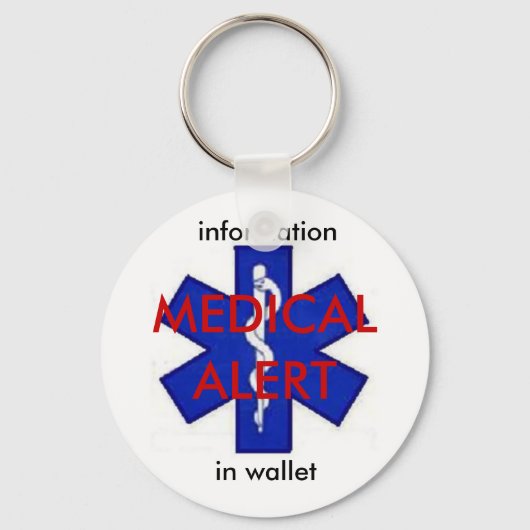医療警告情報キーチェーン キーホルダー (正面)